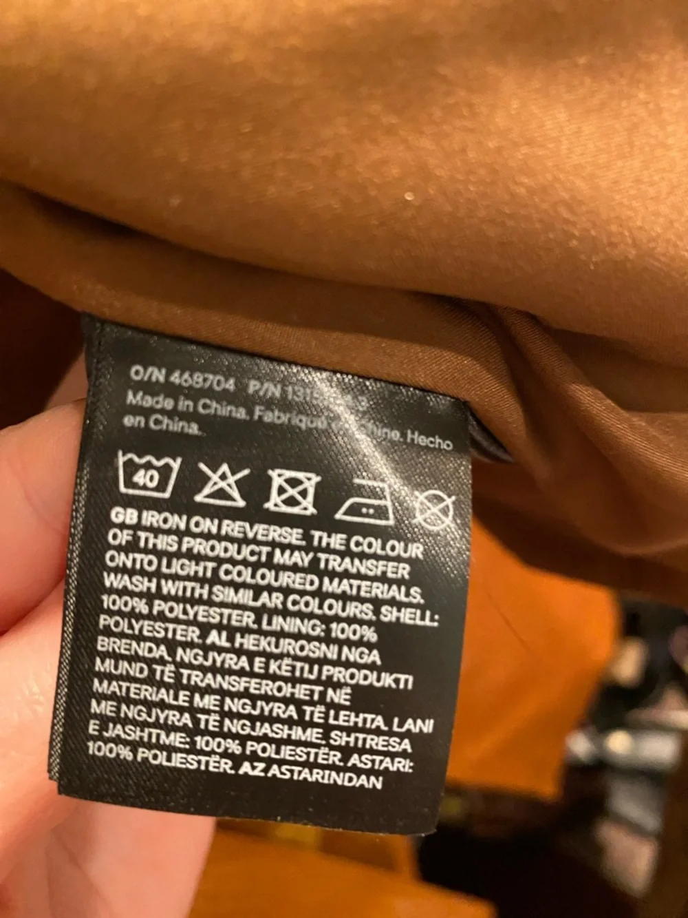 NWT H&M Classic Brown Faux Suede Collarless Jacket. Size Medium. - Picture 10 of 13